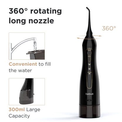 Water Flossers for Teeth 300ML Oral Irrigator Rechargeable 