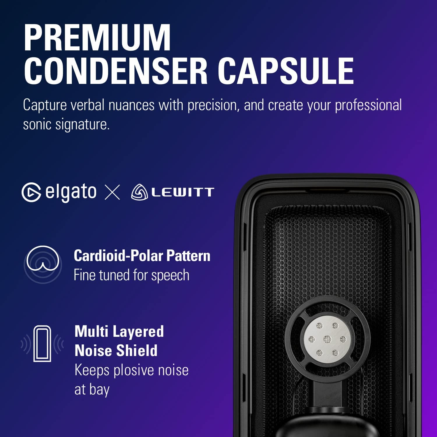 microphone Condenser Premium Studio Quality USB  for Streaming, Podcast, Gaming and Home Office, Free Mixer Software, Sound Effect Plugins, Anti-Distortion, Plug ’N Play, for Mac, PC