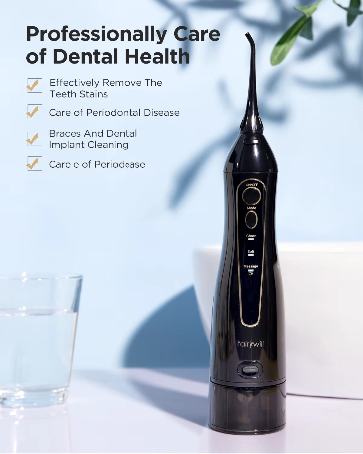 Water Flossers for Teeth 300ML Oral Irrigator Rechargeable 
