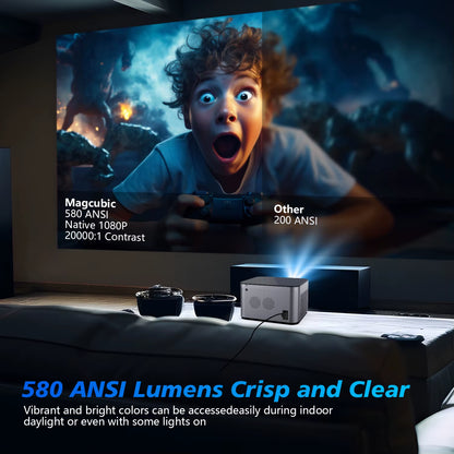 Smart Proyector Android 11 4K Smart Projector 580ANSI 1920*1080P Full HD Wifi6 BT5.0 Allwinner H713 Voice Control Home Cinema Theater